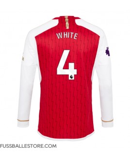 Günstige Arsenal Benjamin White #4 Heimtrikot 2023-24 Langarm